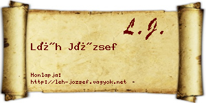 Léh József névjegykártya